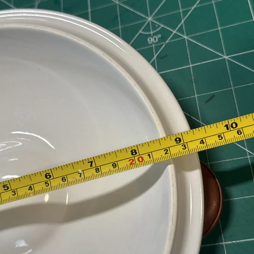 Corelle Coordinates 8.5 Inch White 1.5 Qt. Stoneware Casserole LID ONLY Vintage